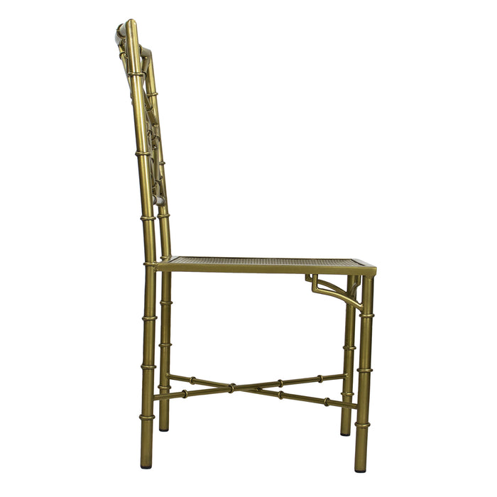 Brass Bamboo Side Chair