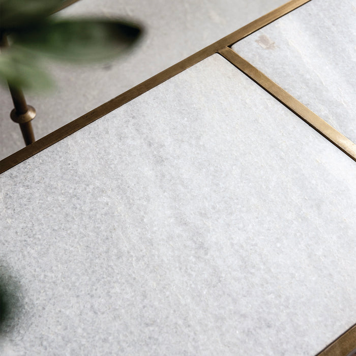 Glam Marble Top Console Table