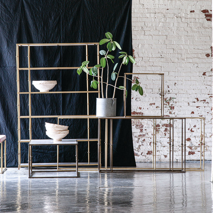 Glam Marble Top Console Table