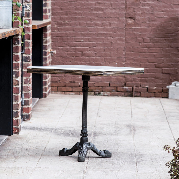 Avignon Bistro Table with Marble, Square