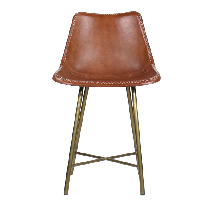 Whip Stitch Stool, Brass