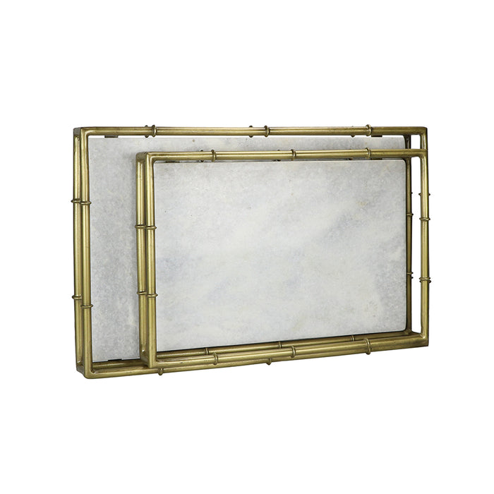 Faux Bamboo Tray, S/2