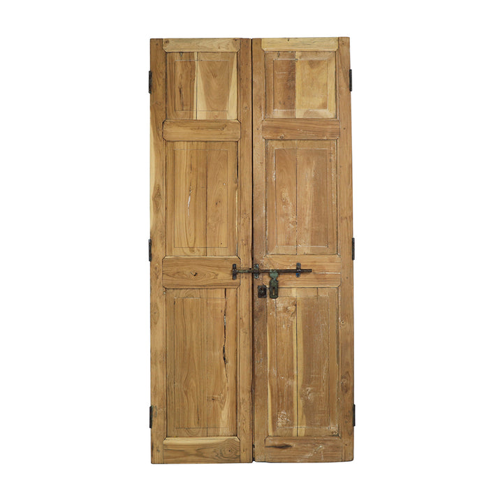 Wooden Door Pair, Bleached