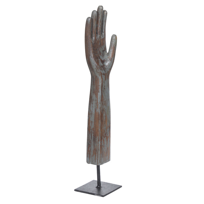 Wooden Glove Mold on Base