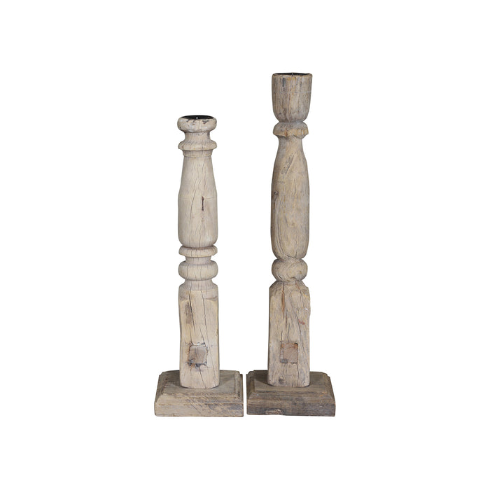 Table Leg Candle Stand Bleached