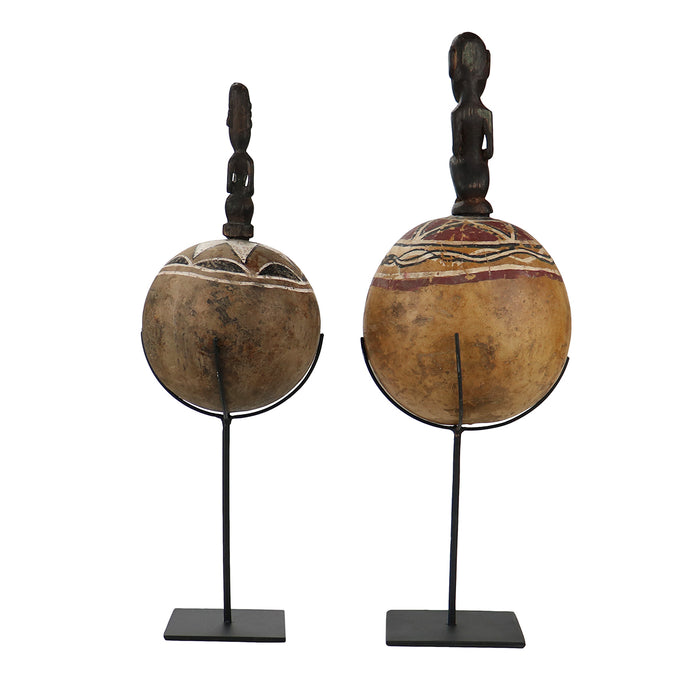 Painted Festival Wine Gourds S/2