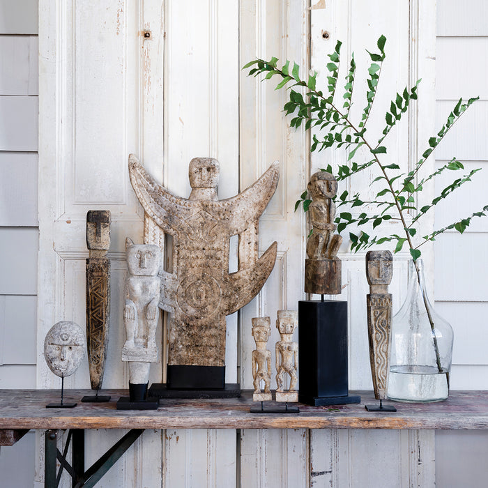 Stone Idol Statue on Base