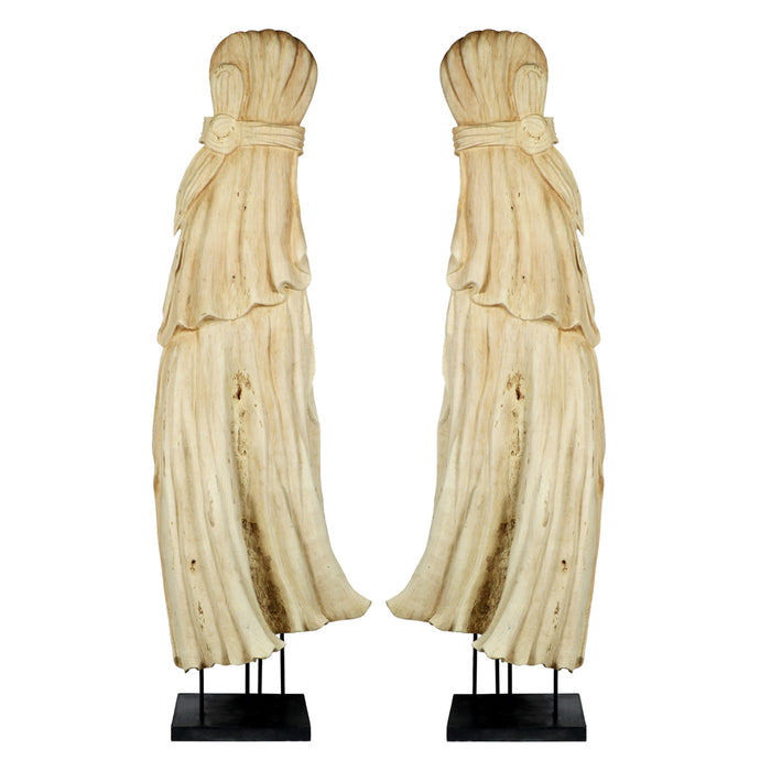 Wood Drapery Pair